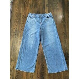 American Eagle Super High Rise Baggy Wide Leg Jeans Women's 16 Inseam 30"